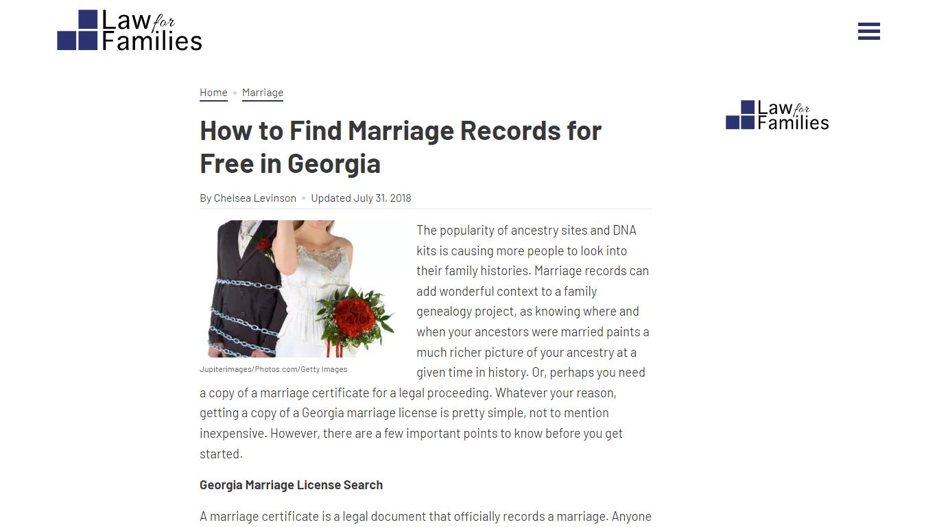 How to Find Marriage Records for Free in Georgia | Law for ...